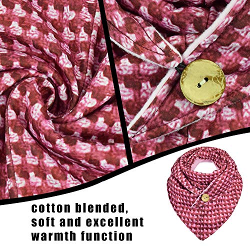 Yuson Girl Sciarpa Donna Inverno Moda Scialle Avvolgere Casuale Pulsante Morbido Sciarpe Punti Cappotto Grandi Tartan Wrap Maglia Scialle Inverno Donna Poncho