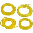 Hipa (4 Size 4-Feet-Long Fuel Line Hose Tube I.D. x O.D. 3/32" x 3/16" 1/8" x 3/16" 1/8" x 1/4" .080" x .140" for Poulan Craf