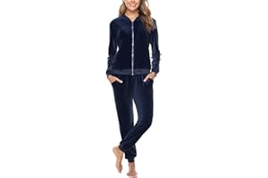 Totatuit Velour Tracksuit Womens Sweatsuit Set Long Sleeve Zip Up Jacket & Drawstring Sweatpants Outfit