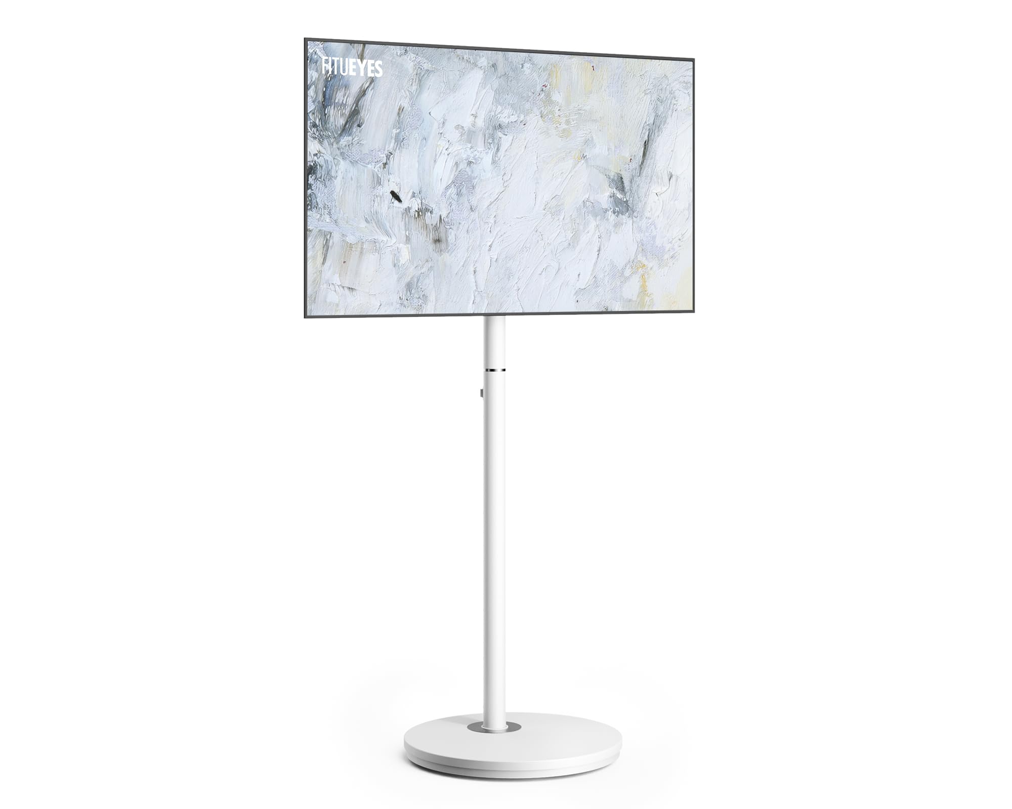 FITUEYES Design TV Ständer Rollbar für 24-48 Zoll Fernseher Mobiler TV Standfuss höhenverstellbar Modern minimalistisch Fernsehständer für Wohnung Büro Heim