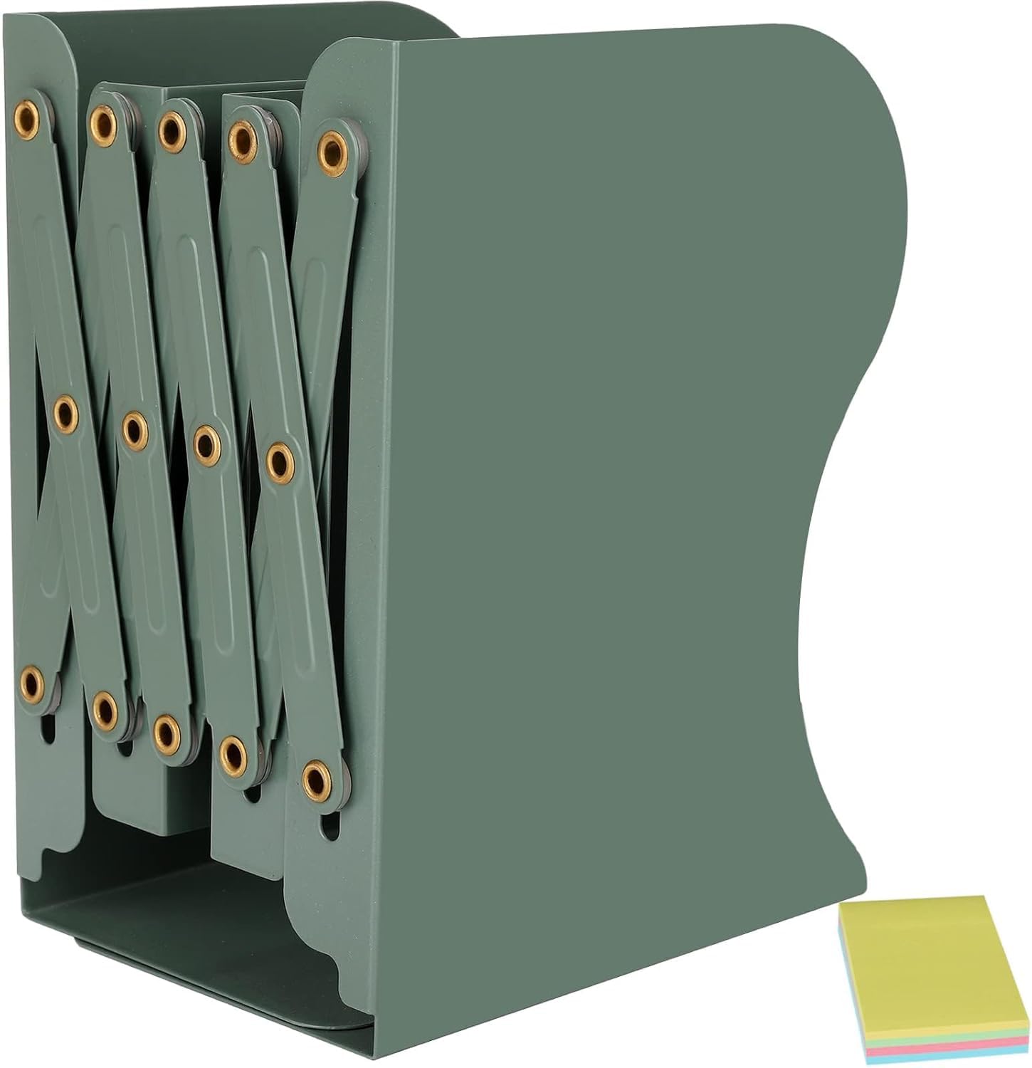 Book Ends,DARUITE Metal Bookends,Adjustable Non-Skid Heavy Duty Book Stopper, Bookends Holder for Shelves,Decorative Book Dividers for Library Home Classroom School Office(Green)