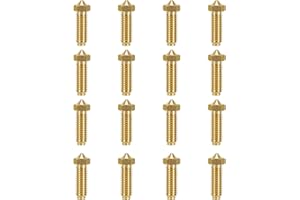 HIKUDIY 16PCS Brass Volcano Nozzles for Anycubic Kobra 2 Series, 3D Printer Parts 8PCS 0.4mm 2PCS 0.2/0.6/0.8/1.0mm Extruder Hotend Nozzles Kit for Anycubic Kobra 2/2 Neo/2 Pro/2 Plus/2 Max 3D Printer