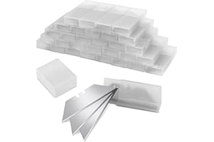 Romeda 100 Pcs Utility Knife Blade, SK5 High Carbon Steel Box Cutter Blades Refills with Storage Box, Sharp Utility Blades for Box Cutter, Non-Rusting Standard Razor Blade