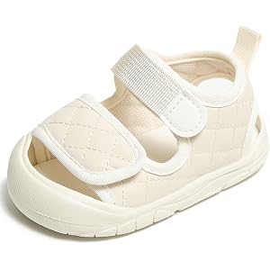 Vecull Baby Sandals for Boys Girls Protective Toe Summer First Walker Shoes | Soft breathable upper, non-slip rubber sole and