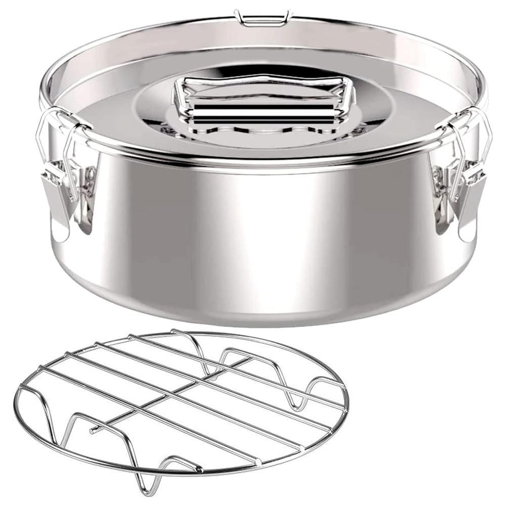 Povxlum Flan Pan Mold 2.3 Qt, Stainless Steel Flan Mold with Lid - Flan Maker- Flan Maker 21 * 21 * 9cm