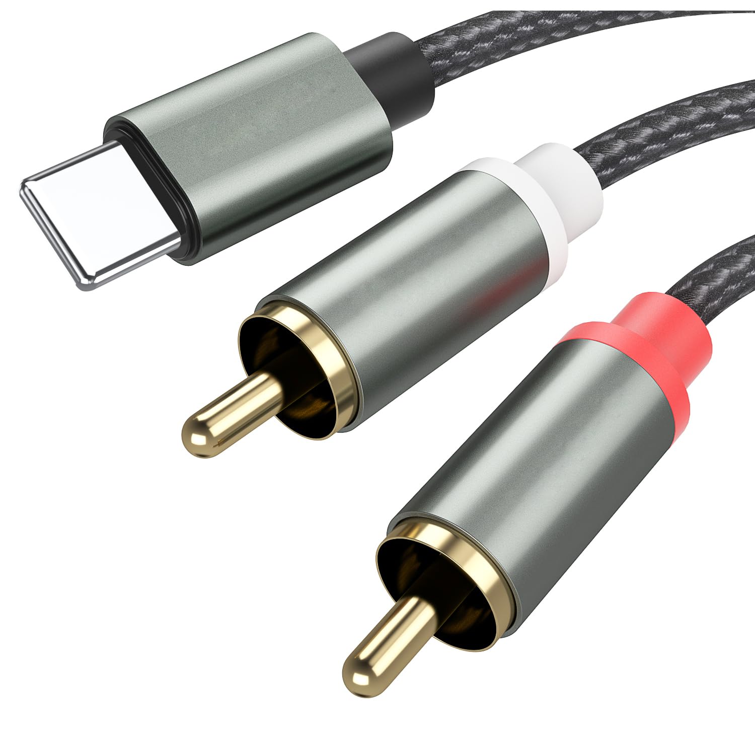 Lightning rca cables, iPhone to Phono Adapter cable Red and White Stereo Audio Lead Y Splitter Compatible with iPhone i-Pad i-Pod for amplifier hifi, dj speakers, stereo amplifier, car amplifier