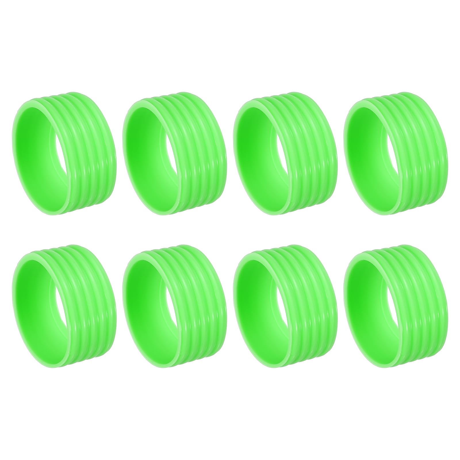 PATIKIL Badminton Racket Handle Grip Ring, 8 Pack Racquet Fix Ring Grip Band Rubber Ring Non-Slip Absorbent Overgrip in Place, Green