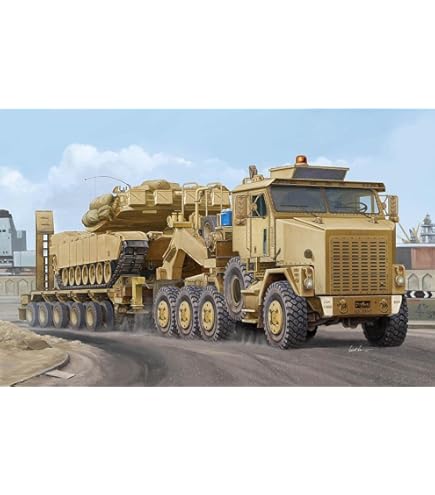 Amazon.com: Trumpeter 001055 M983A2 HEMTT Tractor with M870A1 Semi