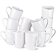 GBHOME 12 OZ Off White Coffee Mugs, Ceramic Coffee Mugs Set with Large Handle for Man,Woman,Dad,Mom, Light Weight Coffee Mugs for Latte/Cappuccino/Cocoa/Milk, Dishwasher &Microwave Safe,12Pcs
