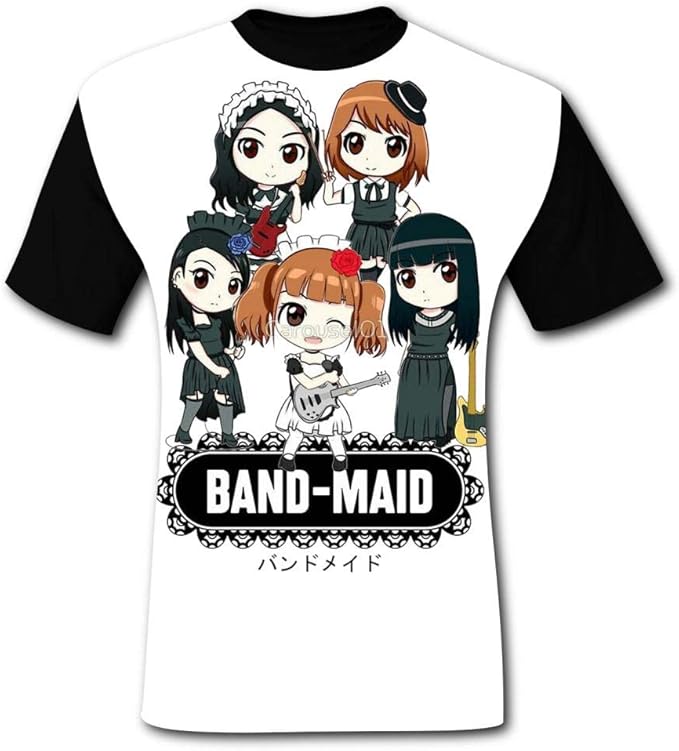 Amazon Men S T Shirt メンズ 半袖tシャツ Band Maid 8 バンドメイド 3d プリント Hip Hop風 カジュアル丸首 シャツ スポーツ スウェット Tシャツ カットソー 通販