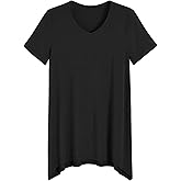 Latuza Women's Viscose Loungewear Short Sleeves Tunic T-Shirt