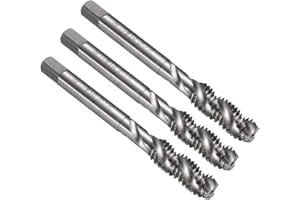 uxcell 3pcs Spiral Flute Thread Taps 5/16-18 BSW H2 Machine Threading Tap Bit, Uncoated Screw Tapping Repair Tool, M35 Cobalt
