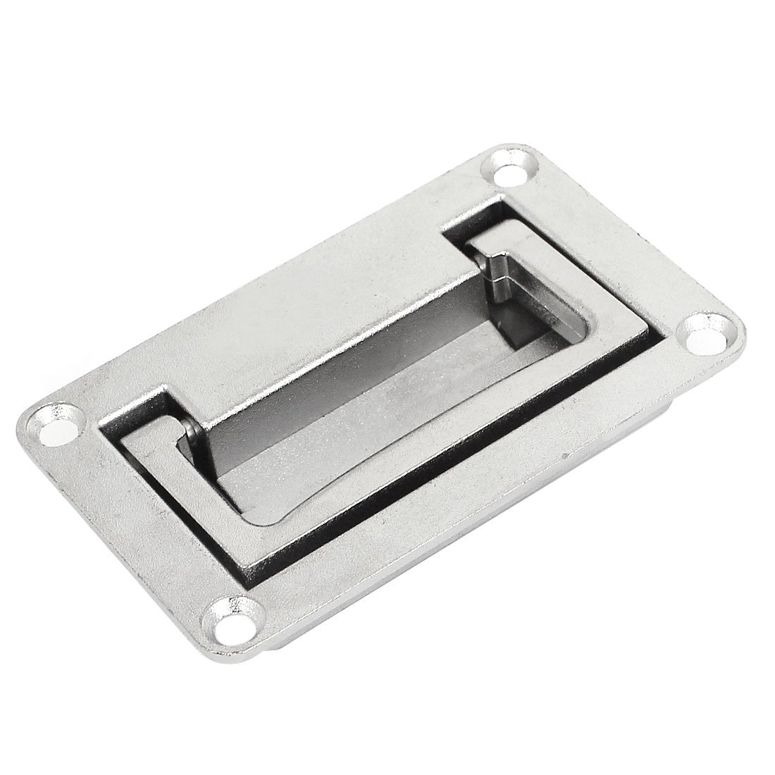 Sourcingmap 95mm x 60mm Metal Rectangle Shaped Recessed Folding Pull Handle Grip