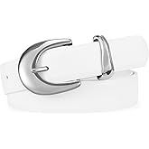 XZQTIVE Women PU Leather Belt for Jeans Pants Ladies Fashion Skinny belt with Gold Silver Buckle