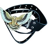 NORICAP Men And Women Metal Skull Head Leather Buckle Belt Waist Band Jeans Decorative Punk Belt Waist Chain Belt