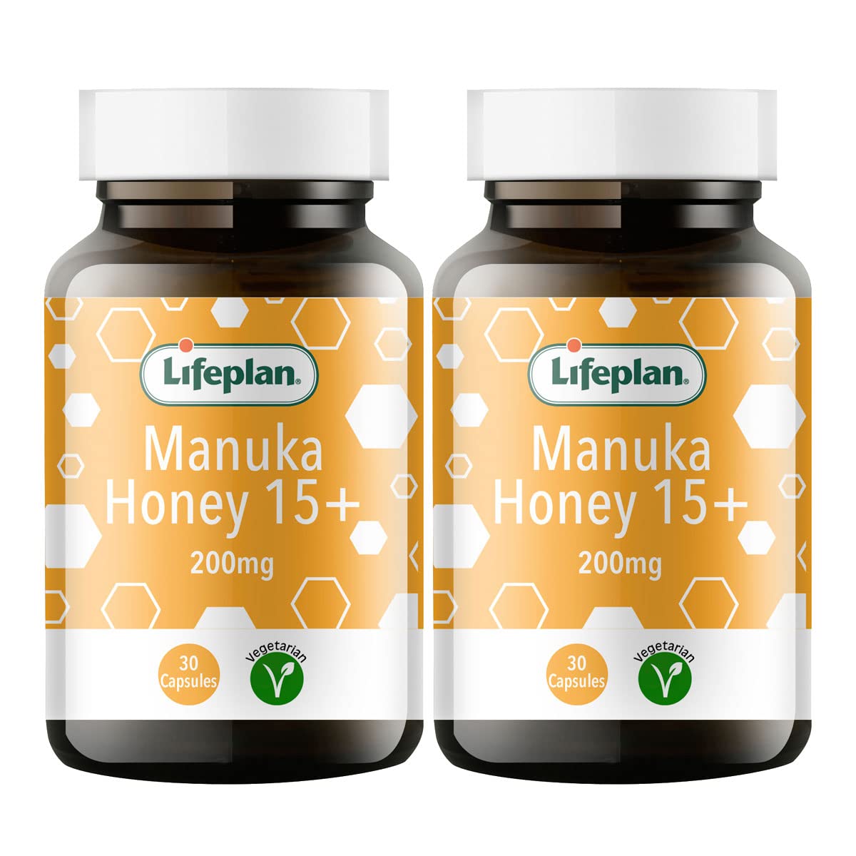 Lifeplan Active 15+ Manuka Honey 200mg Capsules 2 x 30 Capsules