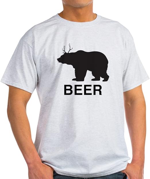 bear with antlers beer shirt