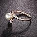 Bella Lotus SHINCO 18k Rose Gold Plated Simulated Pearl Rings Wedding Bands Mothers Day Gifts, Size 8