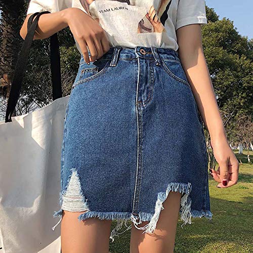 girls in short denim skirts