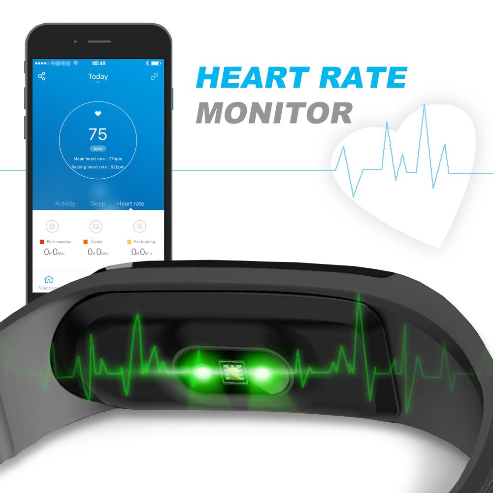 letscom fitness tracker heart rate monitor