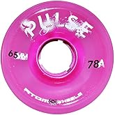 Atom Skates Quad Roller Wheels/Outdoor/Hardness 78A / 65x37 Pink Pulse / 2 Packs - 8 Wheels