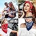 12pcs Bandanas Novelty Double Sided Print Paisley Cowboy Bandana Party Favor Scarf Headband Handkerchiefs and 24pcs Cow Balloons