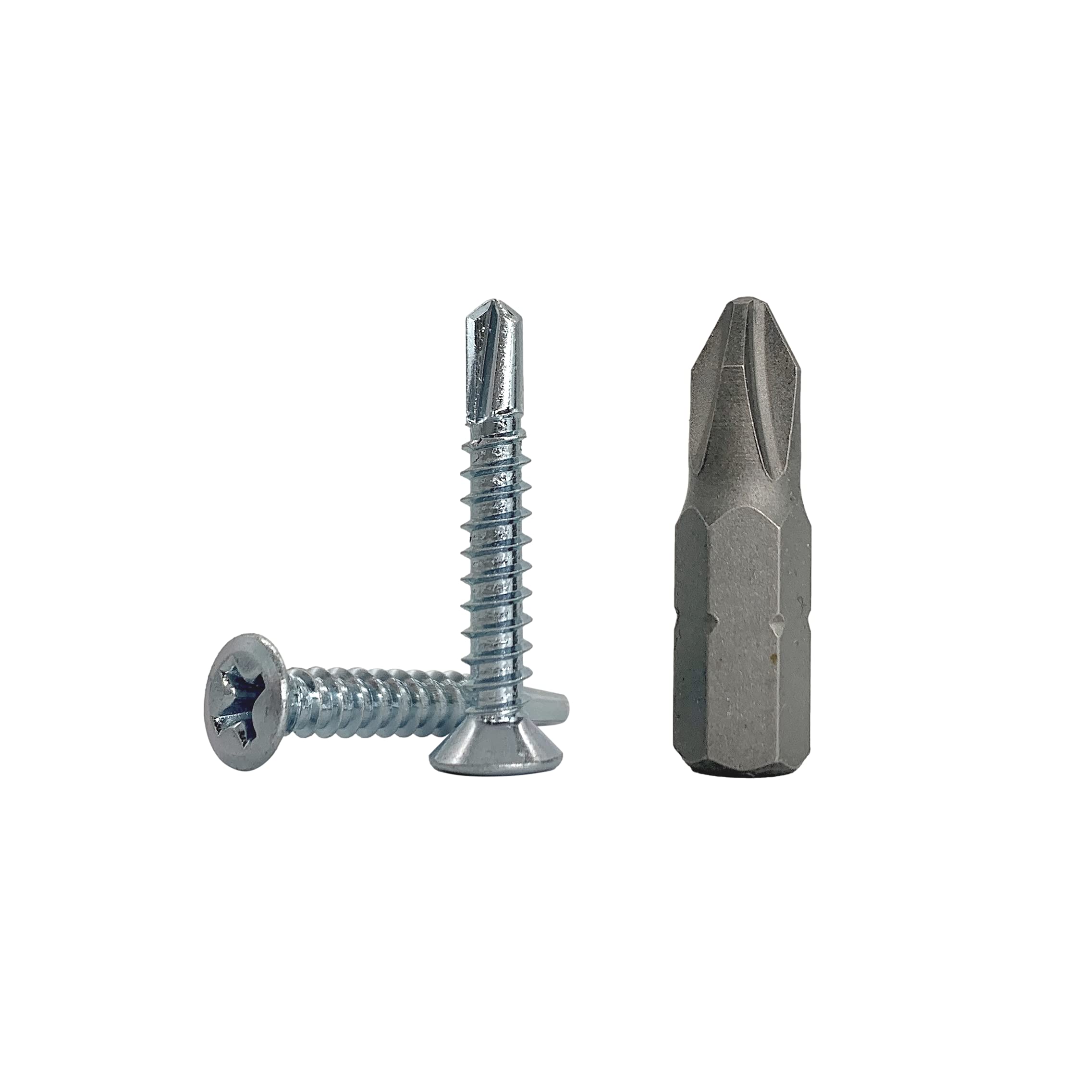 (Pack of 1000 pcs) DIN 7504 P Zinc Plated Steel 3.9 x 25 mm Screws, Self-Drilling Sheet Metal Screw, (PH) Phillips Countersunk Head, Self Tapping (1000, 3.9 x 25 mm)