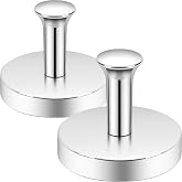 Neosmuk Magnetic Hooks Steel Tube Design for Cruise,130lb+ Silver,2 Pack | Strong Extra Heavy Duty Magnet Coat Hooks,Magnetic Wreath Hanger/Holder for Metal Doors,Purse,Towel,Stocking,Cruise Cabin