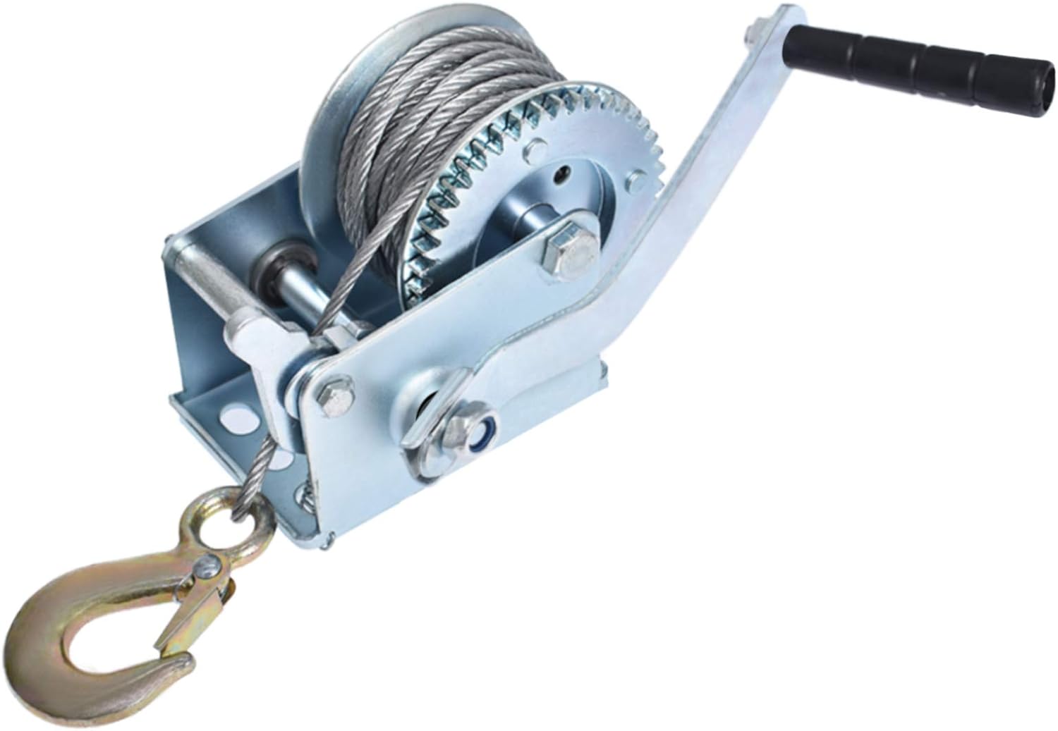 TJHSM Hand Winch - 600 Lbs Heavy Duty Hand Winch Boat Trailer Winch Portable Manual Winch with 26 FT Steel Cable Two-Way Ratchet ATV/UTV Winch Towing Winches for Trucks Trailering Boats: Home Improvement