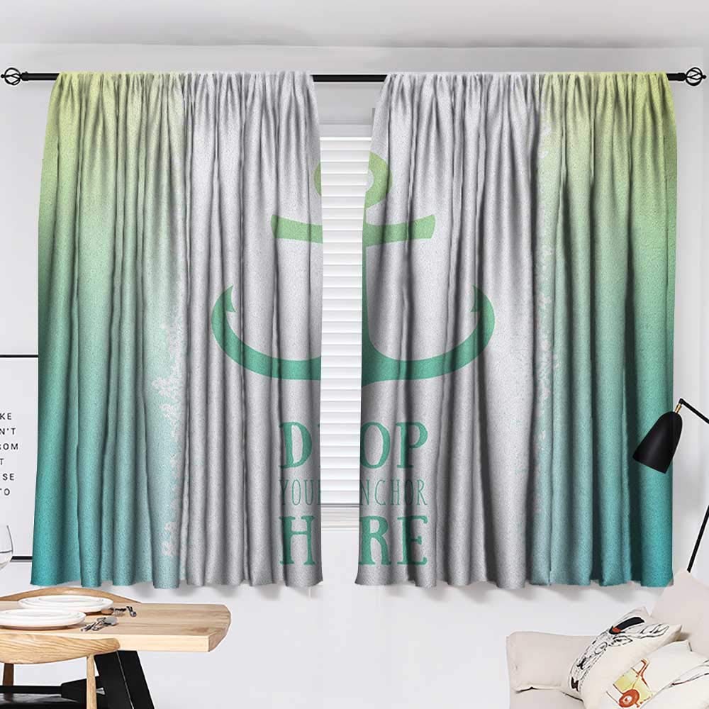 Amazon Com Michaeal Nautical Printed Darkening Curtains Anchor