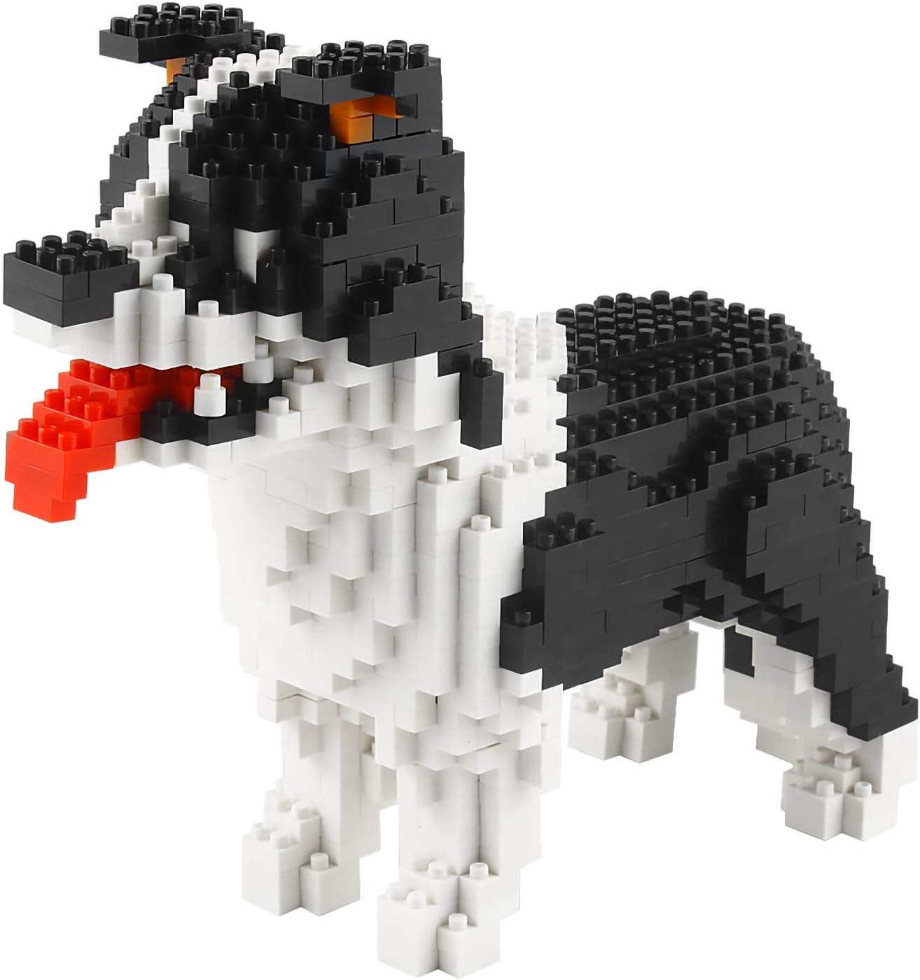 Larcele Micro Dog Building Blocks Set Pet Mini Building Toy Bricks Kit,950 Pieces KLJM-02 (Border Collie)