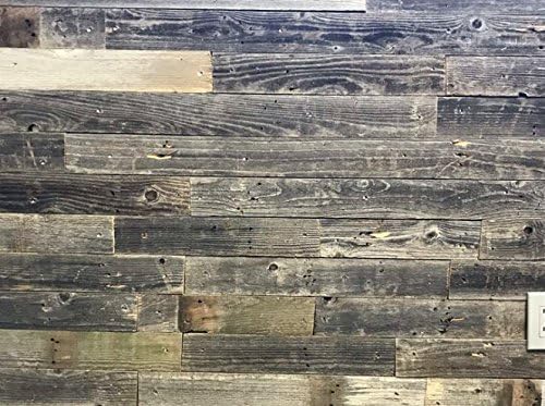 Vinta Wood Rustic Reclaimed Barnwood Wall Planks Easy Peel And Stick Wood 10 Sq Ft 3 Wide Amazon Com
