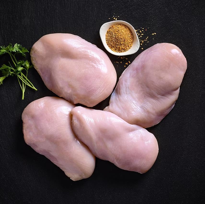 EVAXO Boneless Skinless Chicken Breasts with Rib Meat 4.5 lb (72 oz) USA Raised Fresh