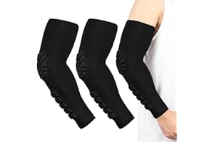 2 Pack Compression Padded Arm Sleeve, Breathable Elbow Pads, Comfort Forearm Pads