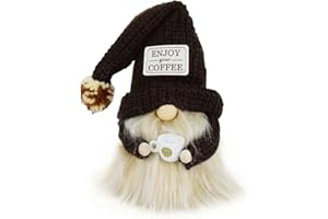 Coffee Gnomes Plush Scandinavian Swedish Tomte Stuffed Face Less Doll for Theme Decors