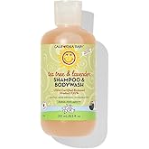 California Baby Tea Tree & Lavender Baby Wash + Baby Shampoo | 100% Plant-Based | Tea Tree Shampoo For Sensitive Skin | Hypoallergenic | 251mL / 8.5oz