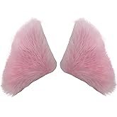 Agymo Fox Wolf Cat Ears Clips, Animal Furry Ears,Christmas Halloween Ears,Cosplay Costume Accessory Funny Gifts