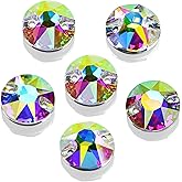 DONGZHOU Round Crystal AB Sew On Rhinestones Flatback Fancy Stone K5 Rhinestones with Holes Sewing Crystals Gemstone Strass for Clothes, Garments, Dress, Jewelry, Belt，Shoes and DIY 10