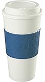 Copco 2510-9966 Acadia Double Wall Insulated Travel Mug with Non-Slip Sleeve, 16-Ounce, Blue