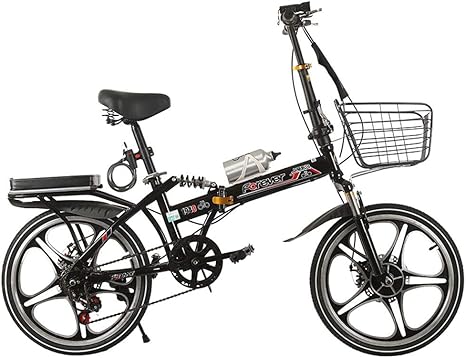 Amazon Co Jp 折りたたみ自転車 インチ クロスバイク7段速 超軽量折り畳み自転車 ダブルディスクブレーキ デュアルショックアブソーバーを装備 屋外折りたたみ自転車 ホーム キッチン