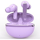 TOKANI Wireless Earbuds, True Wireless Bluetooth Earbuds with Charging Case, Stereo Bluetooth Headphones with Microphone for iPhone Android Phones and Other Smart Cellphones (Purple)