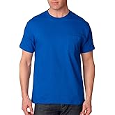 Hanes Mens Short Sleeve Pocket Tee Value Pack (Available in 1 Or 2 Pack)