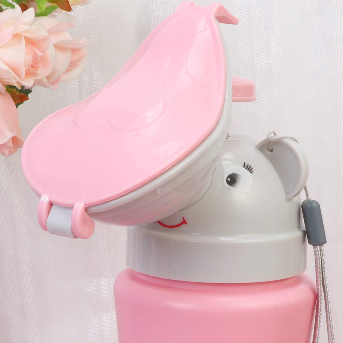 1pc Elephant Supermarket Cartoon and On Urinal Urine Camping, Travel Pee Pink Bottle Girl Childrens Tool Training the Bottles Urination Camping
