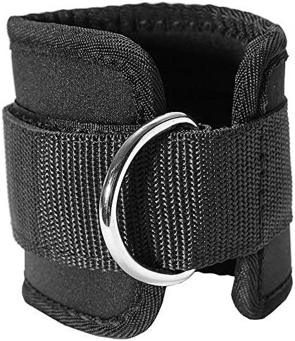Ankle Straps for Cable Machines - Strong Velcro, D-Ring, Adjustable Comfort fit Ankle Cuffs for Enhance Abs, Glute &amp; Leg Workouts