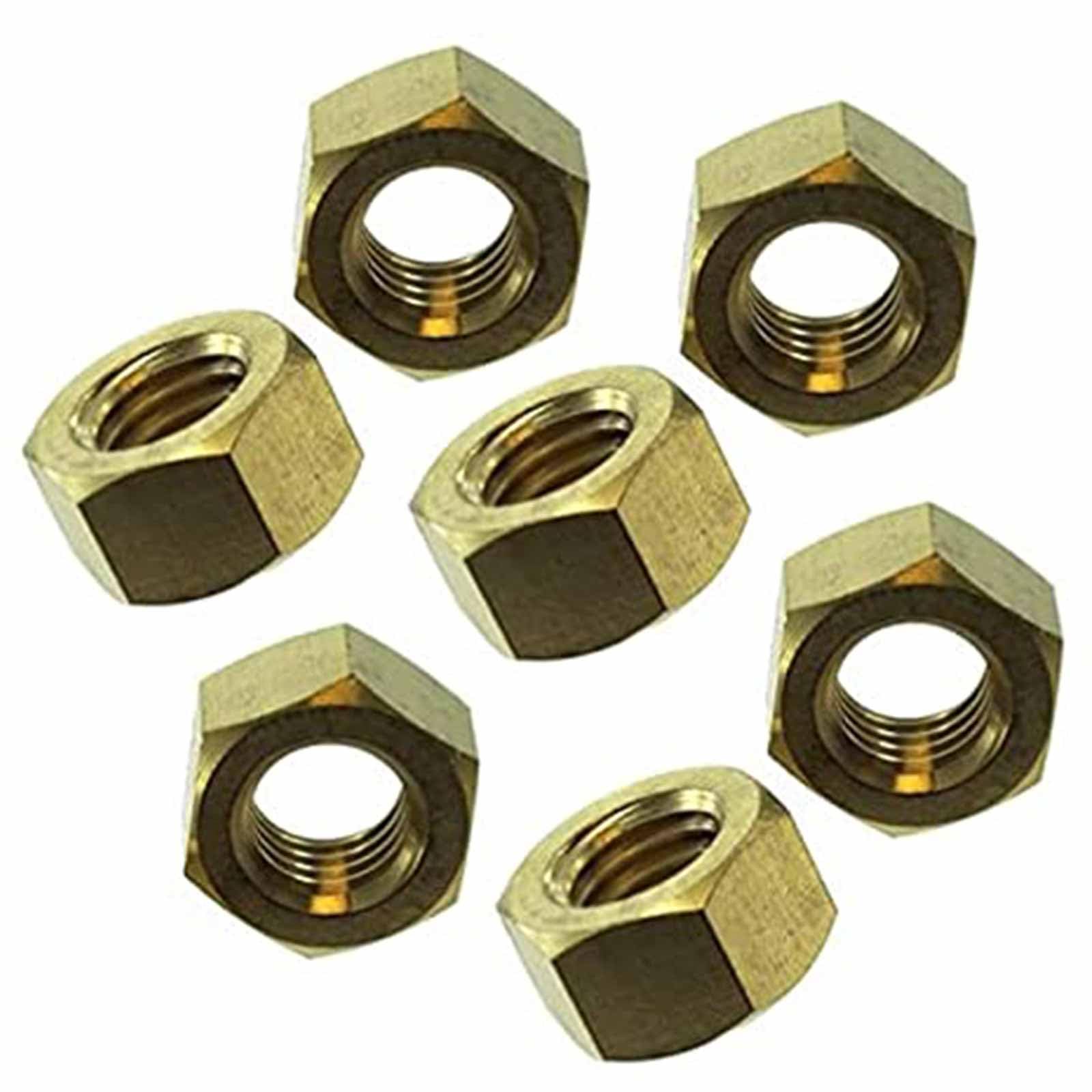 20 Pcs M6 Hex Hexagon Nut M6 (6mm) Brass Hex Nuts
