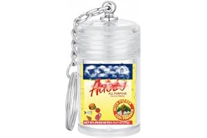 GENERIC Mini Adobo Seasoning Keychain Bottle – 1.8in Empty Spice Jar with Shaker Cap – Travel Refillable Container for Camping, Lunchboxes & Gifts – AS Plastic – 1-Pack