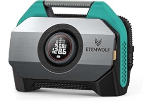 ETENWOLF Vortex S6 Tire Inflator Portable Air Compressor for Heavy-Duty Vehicles, Cordless Air Pump for Car & Inflatables wit