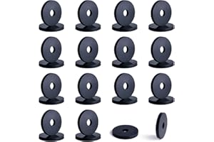 YOUFEN Rubber Washer 30Pcs 1 Inch OD x 1/4 Inch ID x 1/8 Inch Thickness, Rubber Flat Washer Heavy Duty Abrasion Resistant Rubber Grommet Black Rubber Washers for Screws Bolts Household Appliances