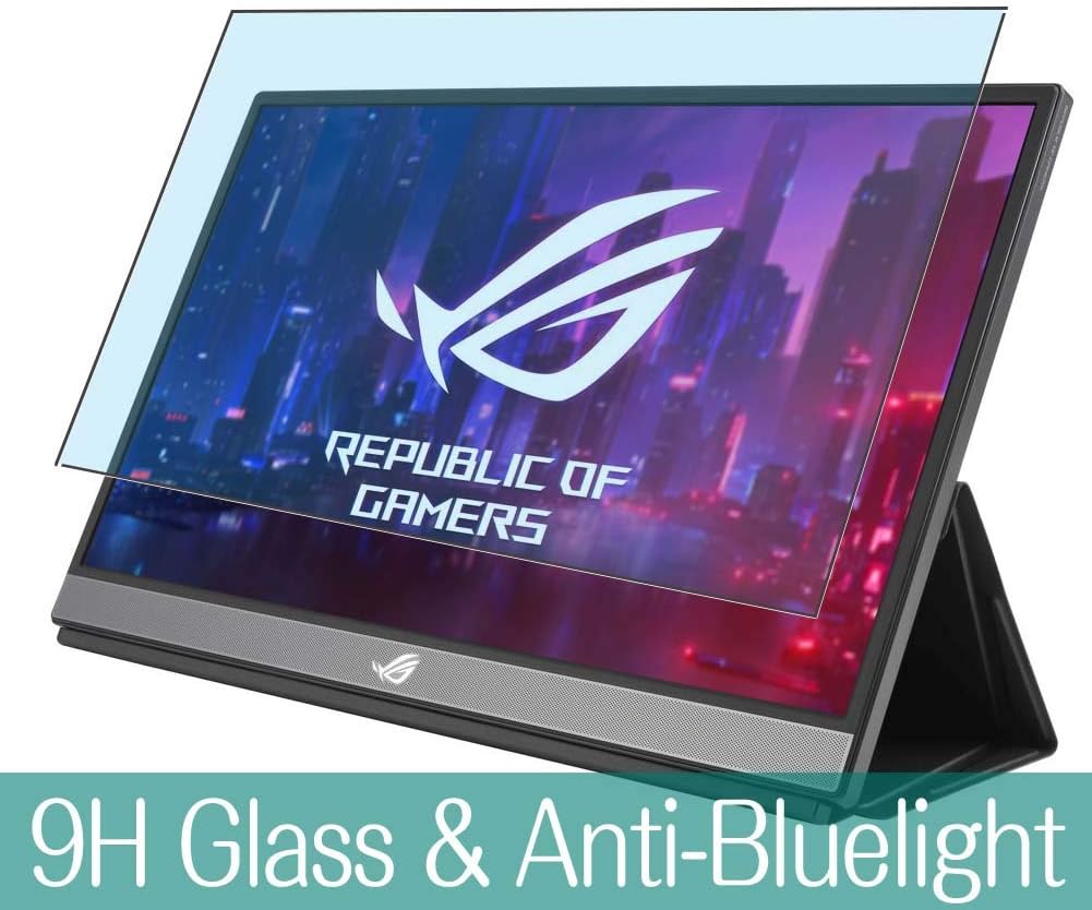 Synvy Anti Blue Light Tempered Glass Screen Protector Compatible with ASUS ROG Strix XG17AHPE 17.3" Visible Area 9H Protective Screen Film Protectors (Not Full Coverage)