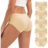 INNERSY Women's Seamless Underwear No Show Invisible Lightweight Hipster Panties 5-Pack